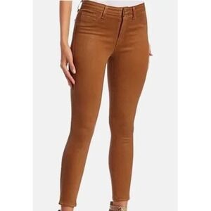 L'Agence Margot Coated Skinny High Rise Jean in Java Natural Size 29